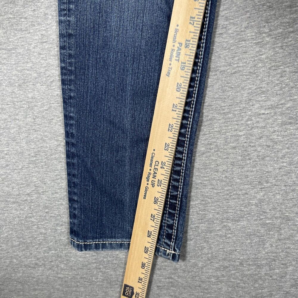 Miss Me Skinny Jeans Womens 31 Blue Medium Wash Mid Rise Embroidered Denim - Picture 5 of 10